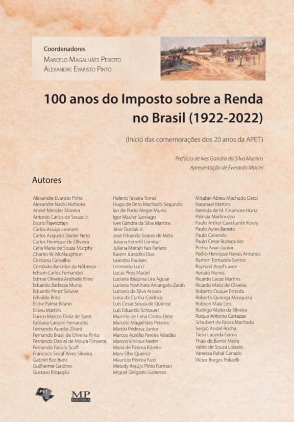 100 Anos Do Imposto Sobre A Renda No Brasil 1922 2022 MP Editora